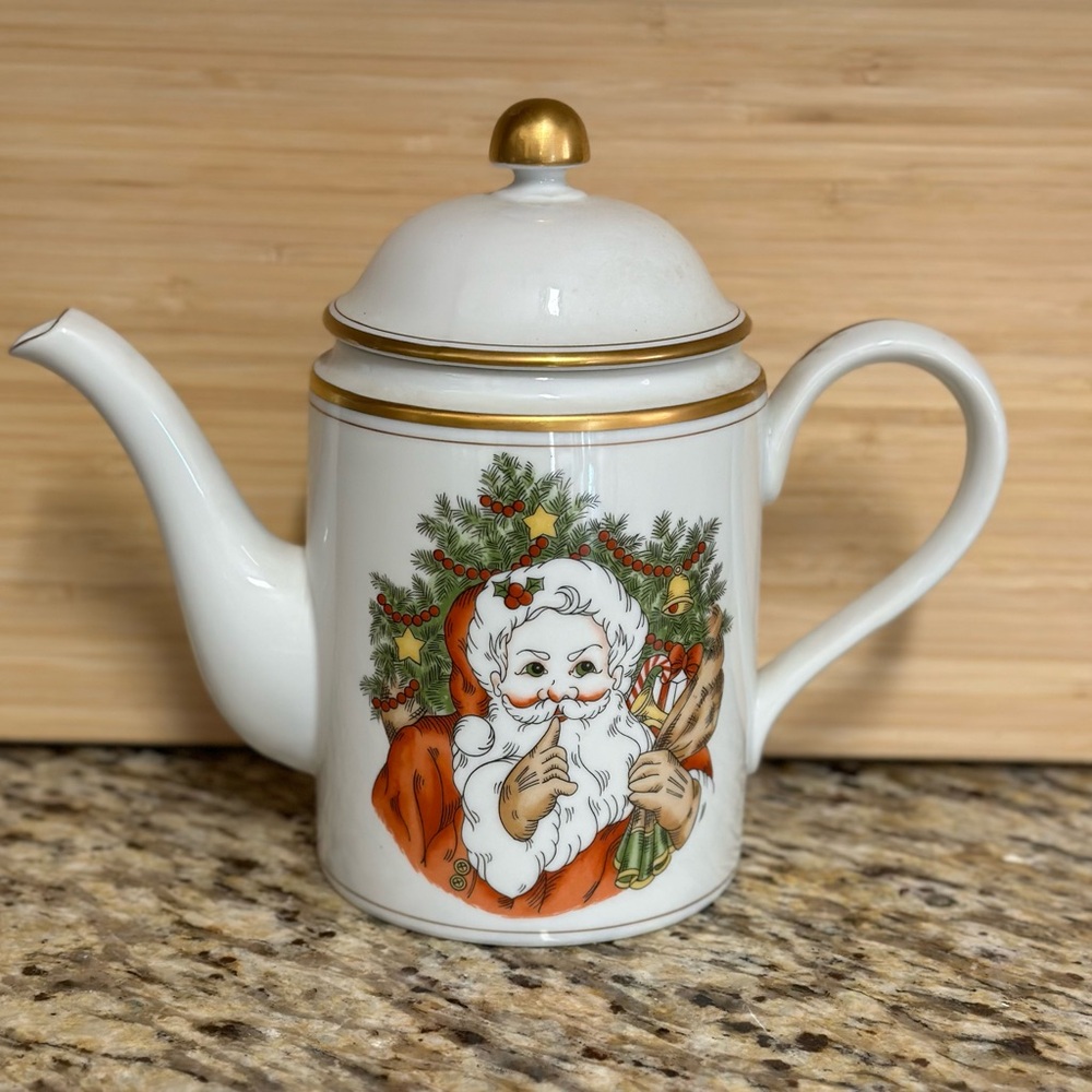✨ Fitz & Floyd “St. Nicholas” Vintage Christmas Tea Set – 1988 – Made in Japan ✨